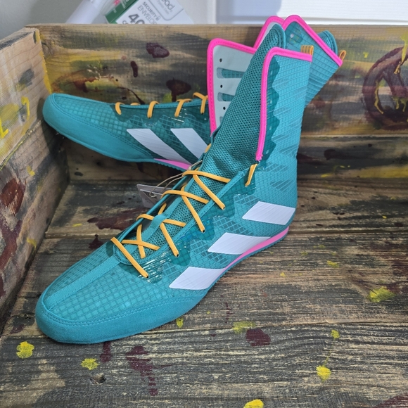 New Adidas Box Hog 4 Size 11.5 Us Men’s Boxing ShoesPure Tale Style JR5382